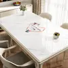 Mantel de Vidrio Blando para Mesa, Plato de Cristal Retro, Impermeable, Resistente al Aceite, Anti-quemaduras, Transparente de PVC sin Lavado, Nuevo Estilo Chino Protector de Mesa