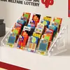 Soporte de Exhibición para Lotería de Rascar, Caja de Exhibición para Lotería, Caja de Almacenamiento para Colección de Artículos de Lotería de Bienestar, Caja de Escritorio para Boletos de Lotería Instantánea