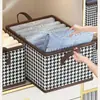 Caixa de Armazenamento de Roupas Guarda-roupa de Tecido Organizador de Calças Suéter Caixa Gaveta de Dormitório Caixa de Armazenamento Dobrável Casa