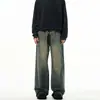 Jeans acampanados estilo vintage americano para hombre y mujer, nuevo diseño con aspecto desgastado, pantalones rectos holgados de pierna ancha