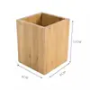 En stock portaplumas de bambú papelería para estudiantes portaplumas creativo regalo estudio oficina escritorio caja de almacenamiento de madera