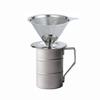 Atacado 304 Aço Inoxidável Mão Cafeteira Vintage Estilo Japonês Cabo De Madeira Boca Fina Boca Longa Acampamento Ao Ar Livre Piquenique