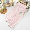 Pantalones Casuales de Canalé Elástico Nuevos Pantalones Antimosquitos para Niños Pie Ajustado Antimosquitos Ins Pequeño Cocodrilo Pantalones para Niños y Niñas