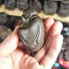 6.5cm Madera de Águila Indonesia Tallada a Mano Buda Sonriente Buda Maitreya Colgante Pequeño Adorno de Talla Maciza para Uso Personal