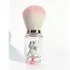 Pincel de Pó Solto de Cristal Colorido para Gás, Pincel para Blush, Pincel de Maquiagem Cabeça de Cogumelo, Ferramenta de Beleza, Pincel para Remover Poeira de Manicure