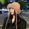 Sombrero Lei Feng para Mujer, Sombrero de Pescador Cálido para Otoño e Invierno con Protección para los Oídos, Sombrero Lindo a Prueba de Frío del Noreste, Sombrero de Pescador, Sombrero de Algodón Engrosado a Prueba de Viento