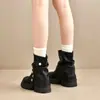 Botas de Moda con Suela Gruesa para Aumentar Altura de Mujer Botas Individuales 2026 Otoño Nuevo Lanzamiento Más Vendido Botas para Pantalón Fruncido Botas de Jinete