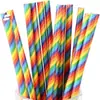 Novo Conjunto de Festa de Aniversário com Bolinhas Arco-Íris para Crianças Decoração de Lanche e Bolo Prato de Papel Copo de Papel Guardanapo Suprimentos para Arranjo