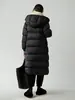 Chaqueta de plumón con capucha de alta gama transfronteriza con cintas para mujer, moda de invierno 2025, abrigo grueso para pareja hasta la rodilla, popular