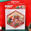Pegatinas de Paisajismo Navideño Dibujos Animados 3D Estéreo Escena Miniatura Pegatinas para Cuaderno Regalos Estudiante DIY Pegatinas Navideñas