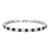 Pulseira Colorida de Zircônia 4mm de Venda Quente Transfronteiriça com Toque de Alto Padrão, Pulseira de Cristal de Luxo Leve para Mulheres, Joias Estilo Tênis