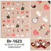 Redanco5D Relieve Ins Popular Pegatinas para Uñas San Valentín Favorito Vida Estéreo Pegatinas para Uñas Dr1623
