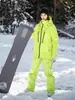 Nuevo Traje de Snowboard para Mujer y Hombre Impermeable Algodón Adhesivo Cortavientos Cálido Nicho Americano Color Sólido Ropa de Exterior