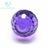 Superfície de futebol corte contas redondas roxo azul zircão pedra nua favo de mel superfície de corte pode ser perfurado furos de corda contas soltas Pedra