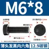 Tornillos de Cabeza Hexagonal Delgada Grado Qd12.9 Tornillos y Pernos de Cabeza Plana Corta Grado 8.8 Negro/Galvanizado M10