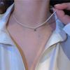Collar pequeño de estilo coreano para hombre y mujer, con borlas de fritillaria, diseño elegante y combinable con todo, cadena de clavícula (2023)