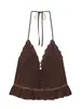 Comercio exterior transfronterizo ropa de mujer 2026 nuevo estilo europeo y americano moda francesa top transparente con bordado y cuello halter 0881035