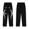 Sudadera con capucha y estampado de Estrella del Infierno Retro Americano Desgastado Pantalones Casuales Sueltos Hip-Hop Traje de Pareja para Hombres y Mujeres