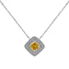Joyería de Fábrica Juego de Tres Piezas de Plata de Ley S925 de Lujo con Microincrustaciones de Diamante de Alto Carbono Cuadrado, Pendientes, Collar y Anillo