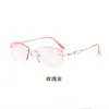 Nuevas Gafas de Lectura Importadas Sin Marco 2026 para Mujer, Borde Cortado en Diamante, Gama Alta, Rejuvenecedoras, Moda Coreana, Luz Azul Anti-Reflejo