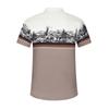 Nova Camisa Casual Masculina de Lapela Antirrugas Transfronteiriça Camisa de Moda Casual com Estampa Digital Tendência 3001