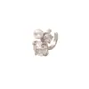 Arete de Clip Brillante de Zirconia y Perla, Gama Alta, Moderno, Exquisito, Versátil, Pendientes Elegantes para Mujer, Accesorios de Moda Tendencia Estilo Celebridad de Internet