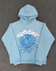 Sudadera Sp5Der de Moda Más Vendida en el Extranjero, Corte Holgado Estilo Americano, Forro Polar, Sudadera con Capucha de Telaraña de Espuma, Stock Listo de Fábrica
