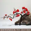 Simulação de galhos de flores de ameixa, flor de pêssego Wintersweet, árvore falsa, enfeites para mesa de jantar, floricultura seca, bonsai chinês, decoração para estudo em casa
