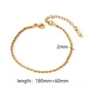 Pulsera de acero de titanio simple de moda pulsera versátil de bricolaje damas alto sentido chapado en oro de 18k pulsera de acero inoxidable al por mayor