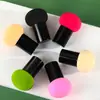 Bola de Molienda Redonda Esponja de Aire para Maquillaje Bola de Maquillaje Doble Uso Seco y Húmedo Sin Polvo Mango Portátil Huevo de Maquillaje