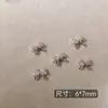 Arte de Uñas Transfronterizo Ultra Brillante Circonita Lazo Plateado Decoración de Uñas Celebridad de Internet Popular Venta Caliente Mariposa Pequeña Accesorios para Uñas Al por Mayor