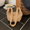 Bolso Tejido de Punto para Mujer, Gran Capacidad, Nuevo Modelo 2026, Bolso de Hombro Cruzado Veraniego de Nicho Calado, Bolso de Playa