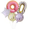 Traje de combinación de globos de dona de 32 pulgadas, globo digital de dona americana, decoración de fiesta de cumpleaños