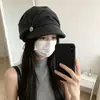 Boina Plegada Retro Japonesa para Mujer Otoño Invierno Nuevo Sombrero Octogonal Literario Moda Versátil Protección Solar Gorra de Repartidor Tendencia