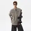 Chaqueta de calle estilo americano para hombre y mujer, marca de moda con ambiente de primavera y otoño, diseño holgado lavado, chaqueta de motociclista genial