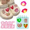 Novos Acessórios para Crocs Dia dos Namorados Sapatos com Luz Led Piscante Fivelas de Flor para Sapatos Flor de Sapato Luminosa DIY de Alta Qualidade Acessórios Transfronteiriços