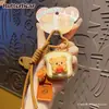 Urso de Manteiga Genuíno Chaveiro Pingente da Série Comida DIY Urso de Sobremesa Fofo Chaveiro Enfeites para Pendurar na Bolsa