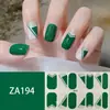ZA adesivo de unha branco sem cozedura totalmente à prova d'água patch de arte de unha sentido avançado estilo simples cola de esmalte atacado