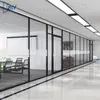 Pared Divisoria de Cristal Panorámico Oficina Vidrio Templado Simple/Doble Pared Divisoria de Aleación de Aluminio Edificio de Oficinas Interior