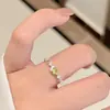 Anillo de plata de ley s925 con peridoto natural, amatista, diamante brillante, estrella, topacio para mujer, anillo abierto simple y versátil