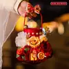 Linternas de Año Nuevo 2026, Linternas Terminadas Tejidas a Mano de Ratán y Bambú, Linternas de Palacio Brillantes de Estilo Antiguo, Accesorios para Fotografía Hanfu