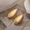 Aogu Moda Transfronteriza Simple Chapado en Oro Real Aretes Geométricos Versátiles de Gota de Agua para Mujer Nicho Personalizado Aretes de Alta Gama