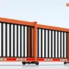 Fábrica de porta de correr seccionada elétrica unidade governamental e empresarial porta reta trilho de liga de alumínio porta de correr sem trilho porta inteligente de pátio industrial