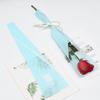 Florería Arte Floral Materiales de Empaque de Flores Frescas Bolsa de Empaque para Rosas Bolsa Triangular para Ramo Bolsa Transparente Individual con Estampado Dorado