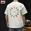 Camiseta Estampada de Marca Tendência Manga Curta para Homens, Tamanho Grande Solta Roupa Novo Estilo Verão 2026, Camiseta Masculina Versátil de Alta Qualidade