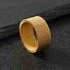 Explosiones transfronterizas joyería de acero inoxidable simple deformable ancho 10MM anillo de rejilla moda personalidad anillo de acero de titanio