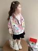 Jaqueta para Meninas Primavera e Outono 2025 Novo Top Elegante com Capuz para Bebê Roupas para Criança Pequena Primavera Infantil Durável