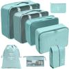 Set de Bolsas de Almacenamiento para Viaje, Set de 11 Piezas para Viajes de Negocios, Bolsas de Almacenamiento con Cordón para Ropa, Bolsas de Almacenamiento Plegables de Malla para Maquillaje y Artículos de Tocador