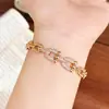 Pulseira da Moda com Barra Horizontal de Strass Estilo Ferradura Formato OT/U Venda Quente Transfronteiriça Joia de Mão Europeia e Americana de Luxo Leve para Mulheres Atacado