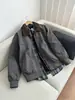 Chaqueta retro americana Detroit, chaqueta de béisbol de ajuste limpio para hombre para primavera/otoño con cuello alto, prenda exterior de lona lavada tipo workwear